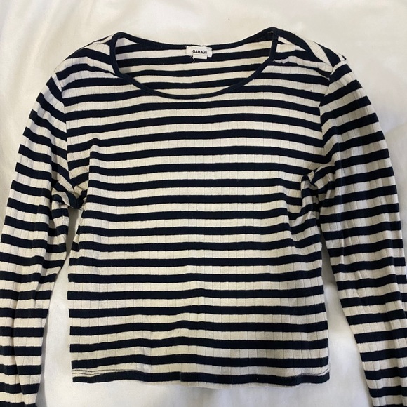 Garage Stripped Crop Top - Picture 1 of 2